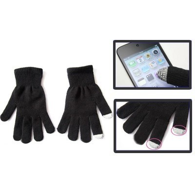 Touchscreen Handschuhe für Geräte mit kapazitivem Panel - Schwarz